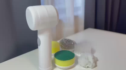 【本日終了！NO.1位 獲得】電動クリーニングブラシ 5点セット — 力いらずで家中ピカピカ